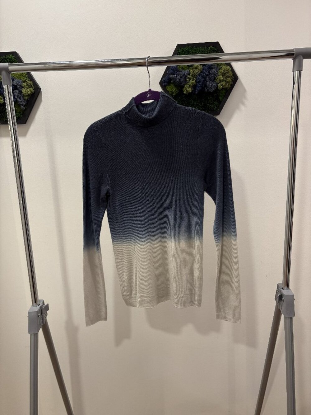 Dark Blue Ombre Turtleneck